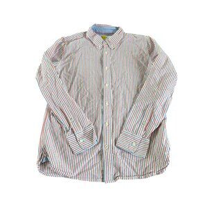 Mini Boden Striped Oxford Button Down Shirt Size 13-14Y